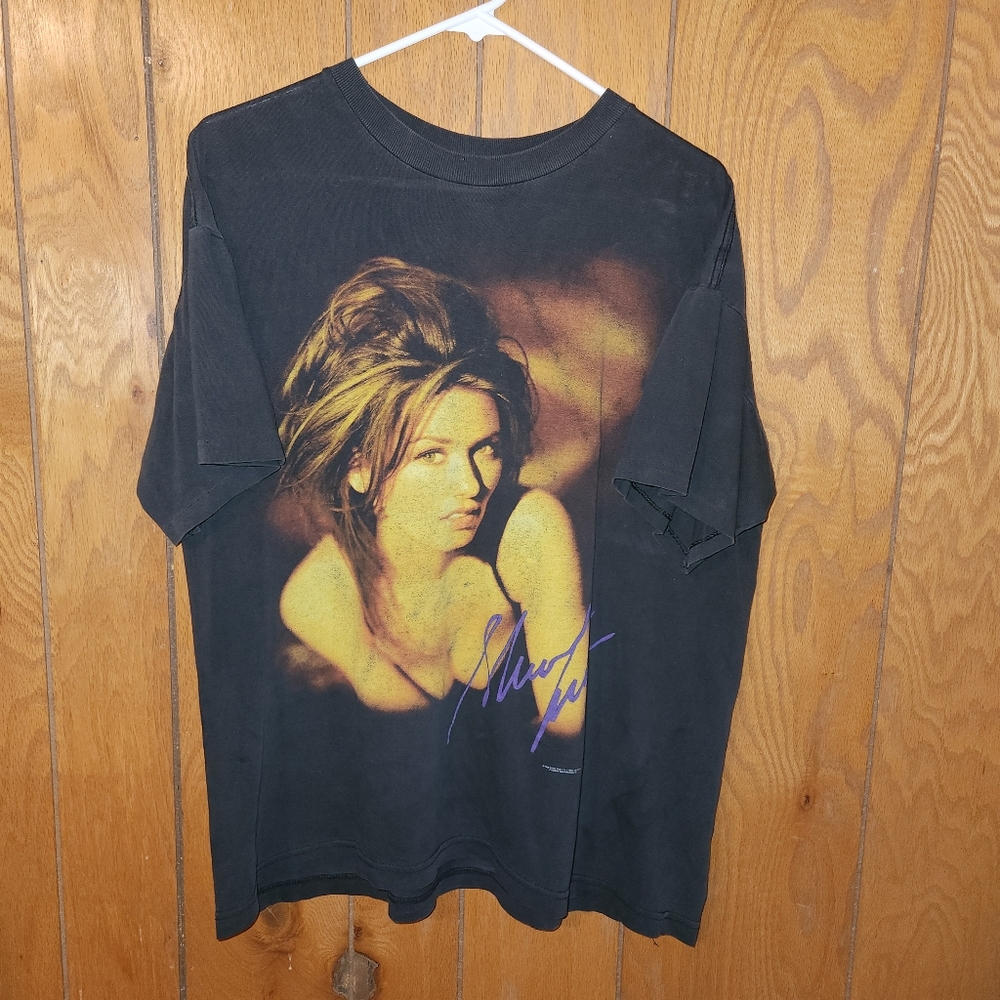 Size L Vintage PolyGram Shania Twain Tour Tshirt Black